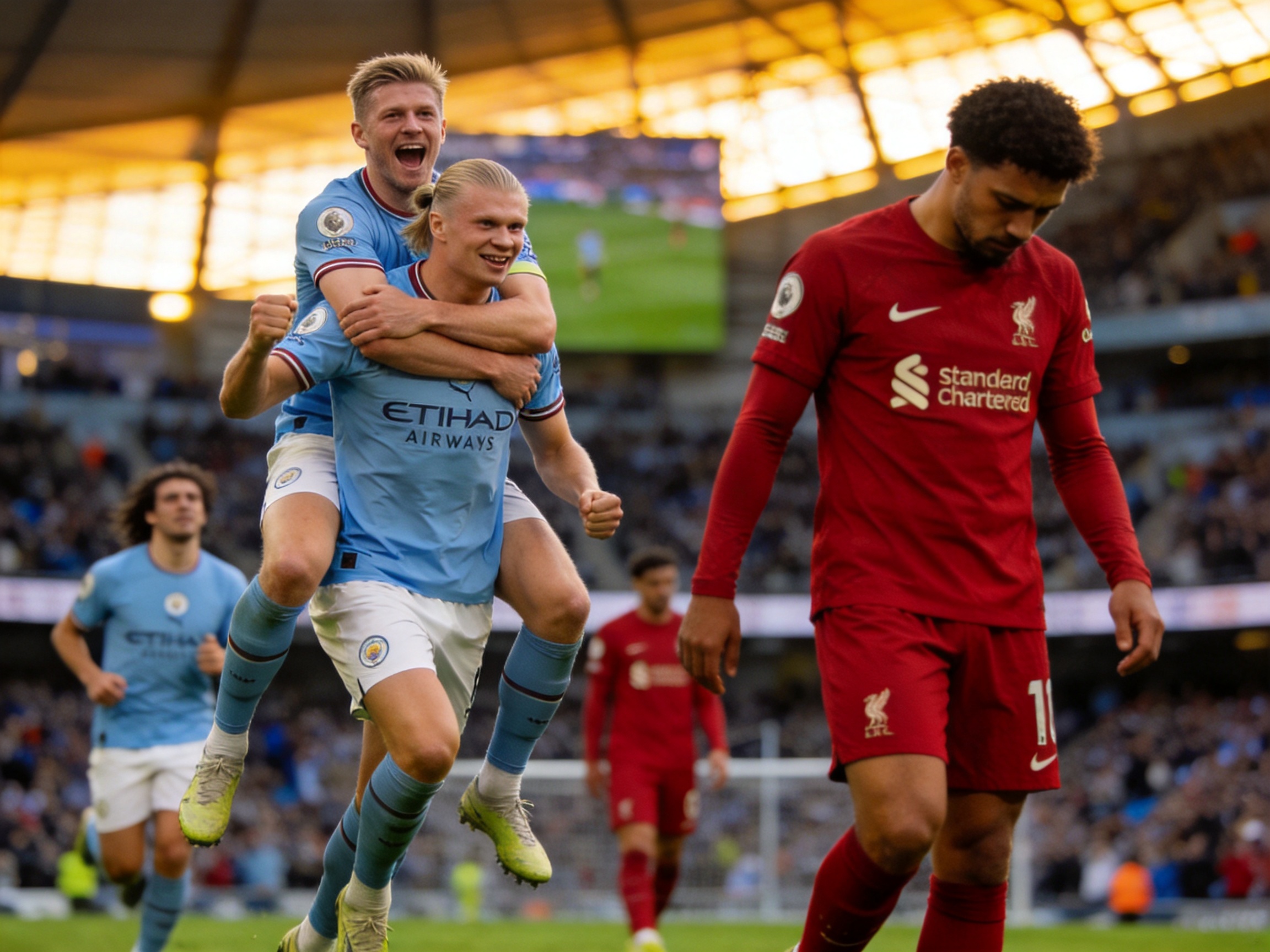 英超战报 曼城 3-0 利物浦 集锦